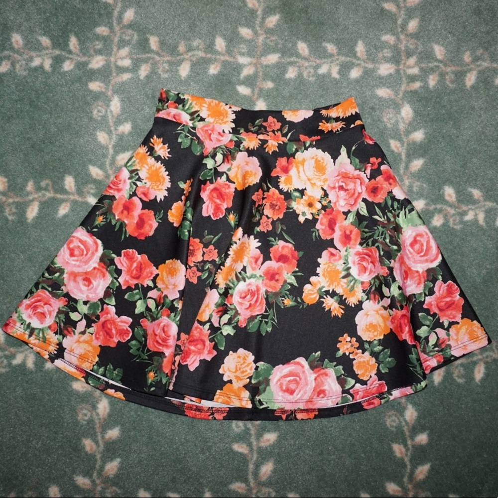 Floral Skater Skirt